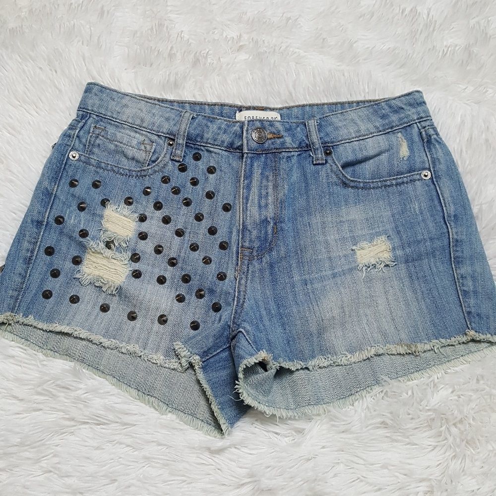 High Waisted Denim Shorts